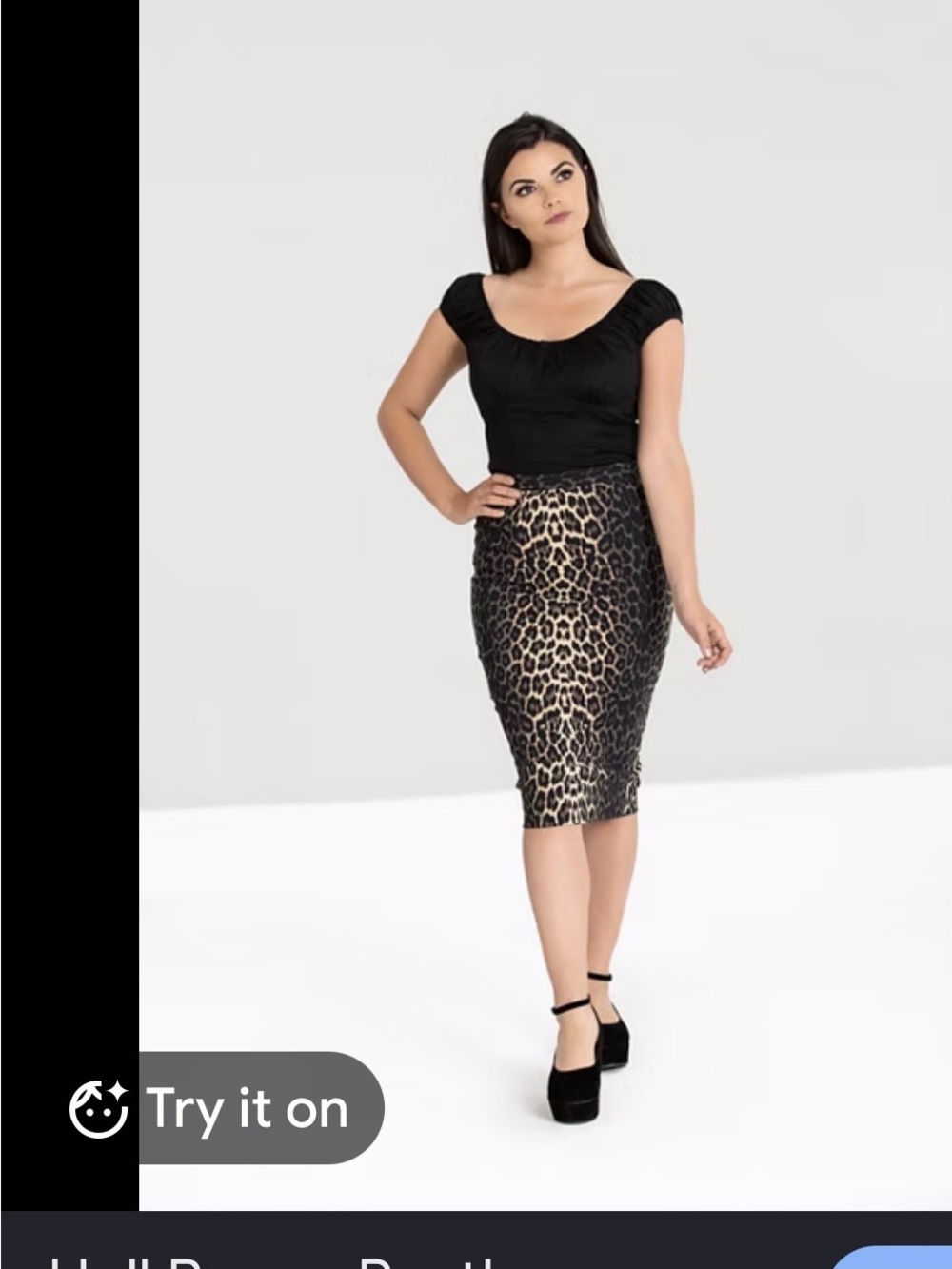 HellBunny Leopard Print Pencil Skirt -XL